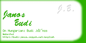 janos budi business card